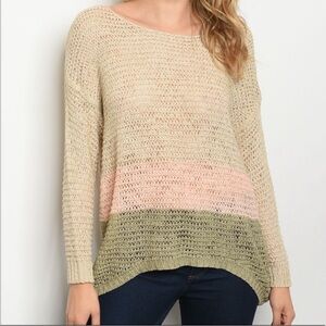 Women's Multicolor Knit Sweater Garden Girl